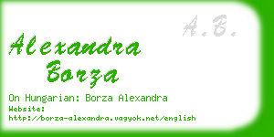 alexandra borza business card